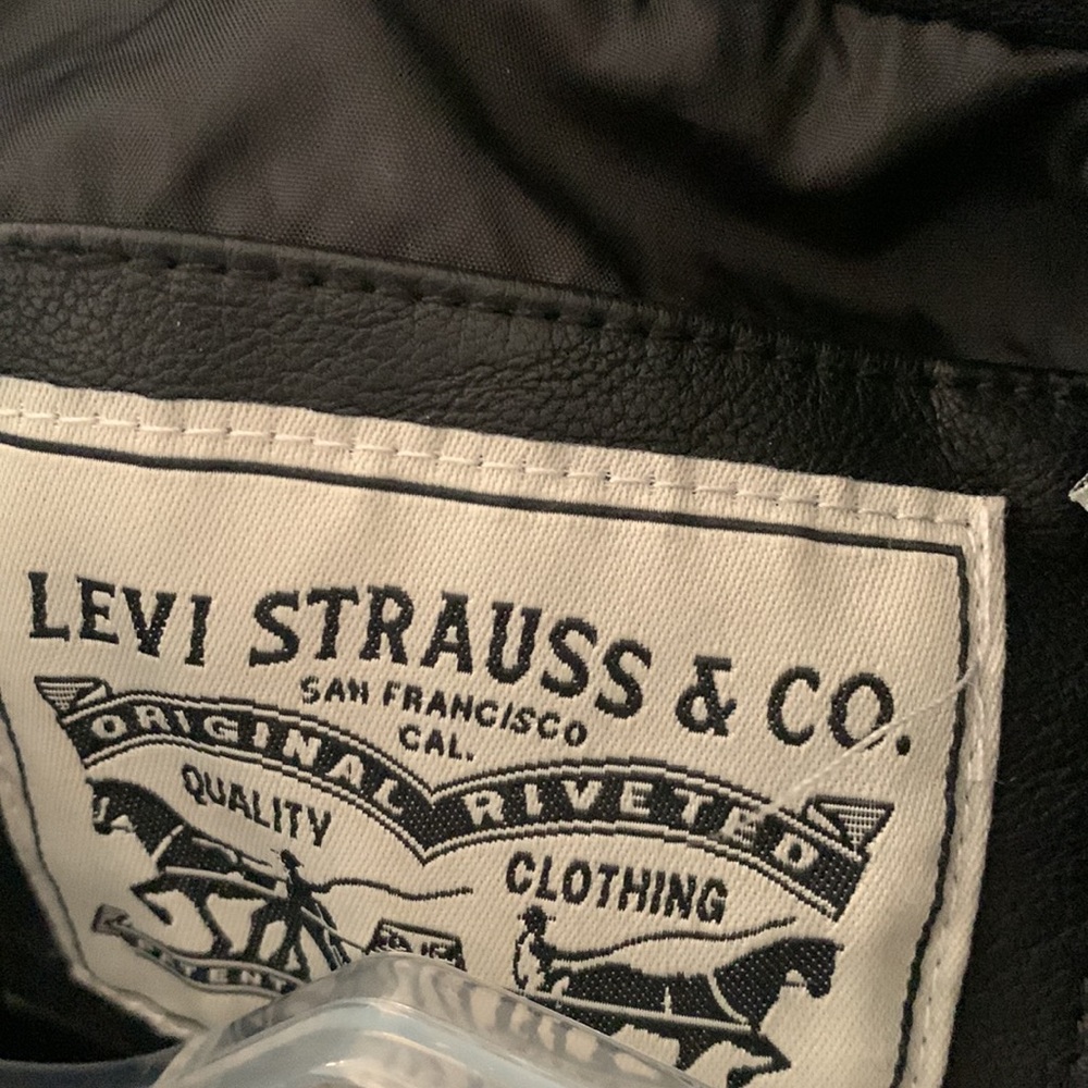 Black faux  leather jacket - Picture 3 of 6